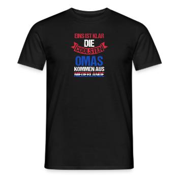 Holland Oma Großmutter Niederländer Niederlande - Männer T-Shirt - Schwarz - Vorne - AI Model Male 178 light (178cm)