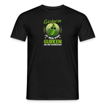Gärtner Gurke Bauer Garten - Männer T-Shirt - Schwarz - Vorne - AI Model Male 178 light (178cm)