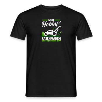 Gärtner Rasenmäher Bauer Garten - Männer T-Shirt - Schwarz - Vorne - AI Model Male 178 light (178cm)