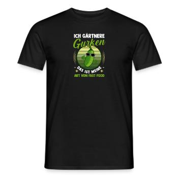 Gärtner Gurke Bauer Garten - Männer T-Shirt - Schwarz - Vorne - AI Model Male 178 light (178cm)