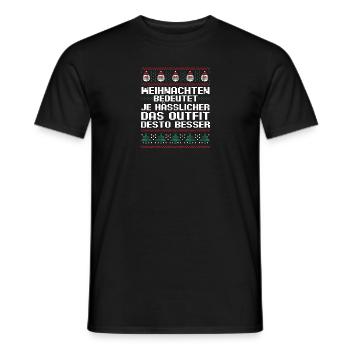 Weihnachtsmann Weihnachtsfest Ugly Christmas - Männer T-Shirt - Schwarz - Vorne - AI Model Male 178 light (178cm)