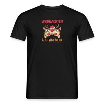 Père Noël Gaming Noël Noël - T-shirt homme - noir - Devant - AI Model Male 178 light (178cm)