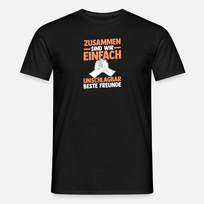 Beste Freunde - Männer T-Shirt - Schwarz
