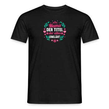 Maman pour la fête des mères - T-shirt homme - noir - Devant - AI Model Male 178 light (178cm)
