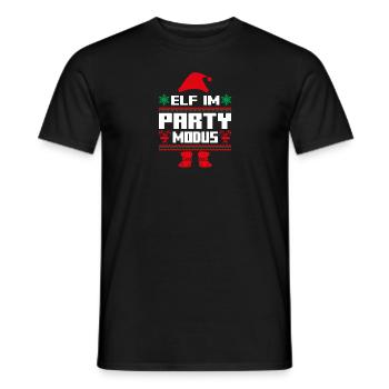 Elfe de Noël Fête de Noël Elfe - T-shirt homme - noir - Devant - AI Model Male 178 light (178cm)