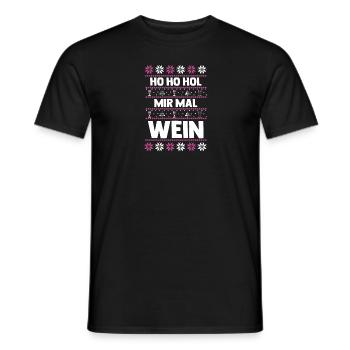 Ho Ho apporte-moi du vin - T-shirt homme - noir - Devant - AI Model Male 178 light (178cm)
