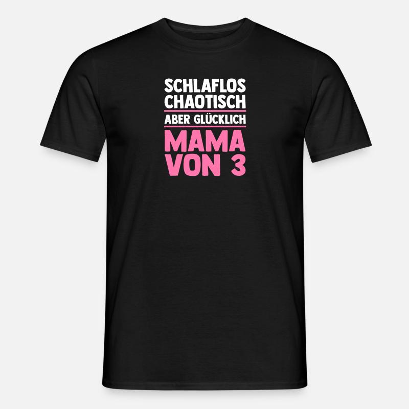 Mama Von 3 Kindern - Männer T-Shirt - Schwarz