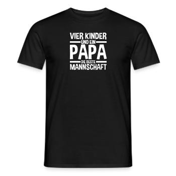 Père de 4 enfants - T-shirt homme - noir - Devant - AI Model Male 178 light (178cm)