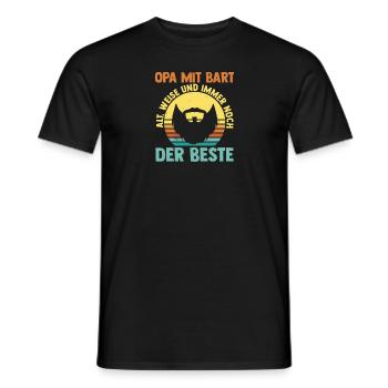 Papi avec une barbe - T-shirt homme - noir - Devant - AI Model Male 178 light (178cm)