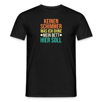 Lève-tard Shlafen paresseux - T-shirt homme - noir - Devant - AI Model Male 178 light (178cm)