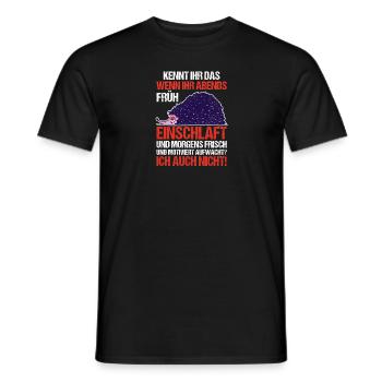 Faulenzer Langschläfer Motivation Igel - Männer T-Shirt - Schwarz - Vorne - AI Model Male 178 light (178cm)
