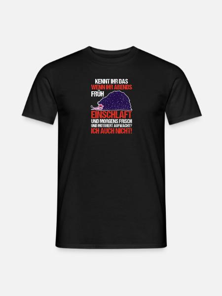 Lazy Liser Liser Motivation Hérisson - T-shirt homme - noir