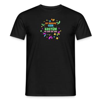 Karnevalskostüm Fasching Karneval - Männer T-Shirt - Schwarz - Vorne - AI Model Male 178 light (178cm)