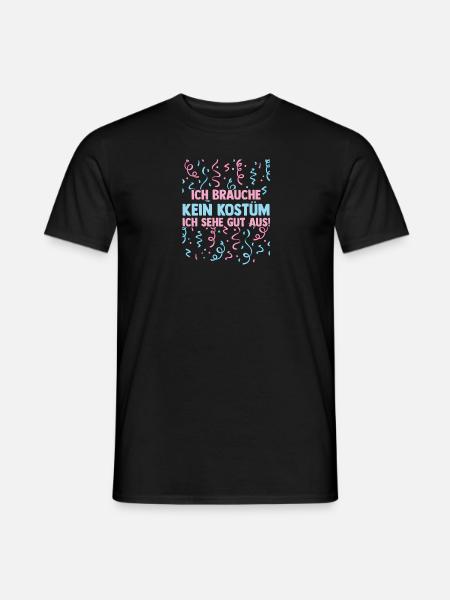 Karnevalskostüm Fasching Karneval - Männer T-Shirt - Schwarz