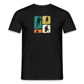 Hockey Players Hockey - Men's T-Shirt - black - Front - AI Model Male 178 light (178cm)