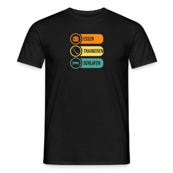 Hockey Players Hockey - Men's T-Shirt - black - Front - AI Model Male 178 light (178cm)