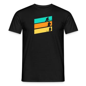 Hockey Players Hockey - Men's T-Shirt - black - Front - AI Model Male 178 light (178cm)