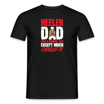 Australian Cattle Dog Red Blue Heeler - Men's T-Shirt - black - Front - AI Model Male 178 light (178cm)