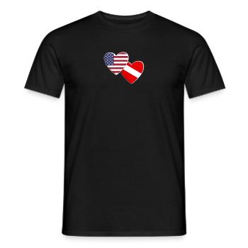 USA American Diver Symbol Flag Down Dive Diving - T-shirt homme - noir - Devant - AI Model Male 178 light (178cm)