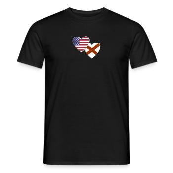 USA American State Of Alabama Flag Patriotic 4th - Men's T-Shirt - black - Front - AI Model Male 178 light (178cm)