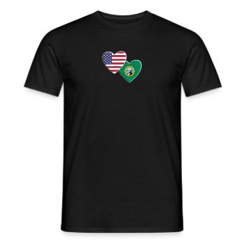 USA American State Of Washington Flag Patriotic - Men's T-Shirt - black - Front - AI Model Male 178 light (178cm)