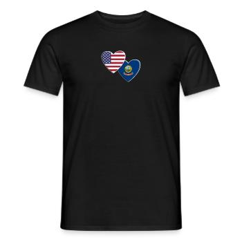 États-Unis État américain de l’Idaho Drapeau patriotique 4ème - T-shirt homme - noir - Devant - AI Model Male 178 light (178cm)