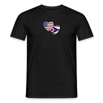 USA Amerikanische Flagge des Bundesstaates Ohio Patriotisch 4. - Männer T-Shirt - Schwarz - Vorne - AI Model Male 178 light (178cm)