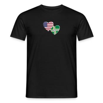 États-Unis Ville américaine de Portland Oregon Drapeau - T-shirt homme - noir - Devant - AI Model Male 178 light (178cm)