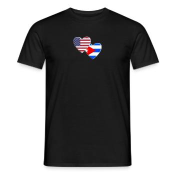 USA Amerikanisch Kuba Kubanische Flagge Patriotischer Stolz - Männer T-Shirt - Schwarz - Vorne - AI Model Male 178 light (178cm)