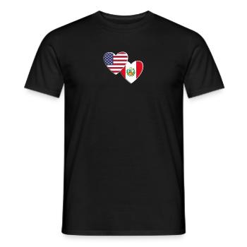 États-Unis Américain Pérou Drapeau péruvien Fierté patriotique - T-shirt homme - noir - Devant - AI Model Male 178 light (178cm)