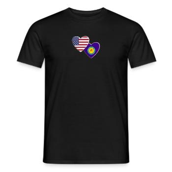 USA American Choctaw Indian Native American Flag - Men's T-Shirt - black - Front - AI Model Male 178 light (178cm)