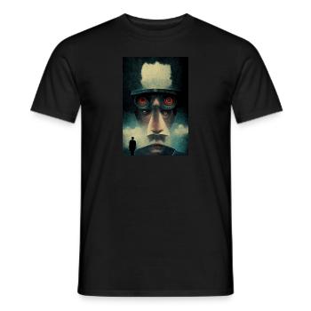 Orwell Design - Männer T-Shirt - Schwarz - Vorne - AI Model Male 178 light (178cm)