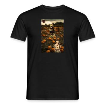 pumpkin horror horror - T-shirt homme - noir - Devant - AI Model Male 178 light (178cm)