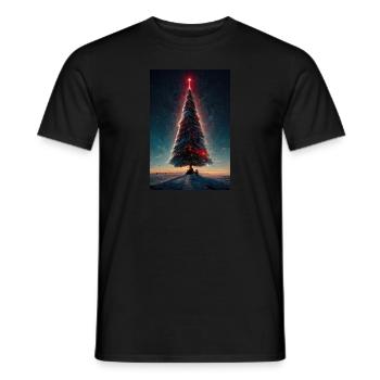 Noël 9 - T-shirt homme - noir - Devant - AI Model Male 178 light (178cm)