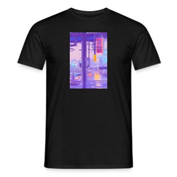 Tokio-Landschaft - Männer T-Shirt - Schwarz - Vorne - AI Model Male 178 light (178cm)