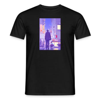 Tokio-Landschaft - Männer T-Shirt - Schwarz - Vorne - AI Model Male 178 light (178cm)
