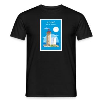 LIGHTHOUSE OF THE LITTLE KITTY - Men's T-Shirt - black - Front - AI Model Male 178 light (178cm)