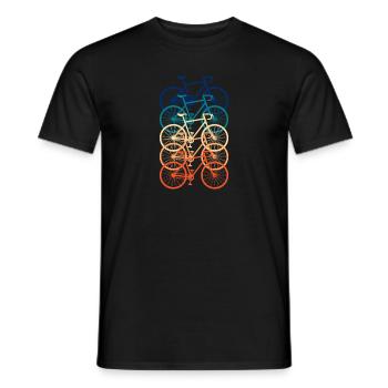 Bicycle Road Bike Vintage Retro - Men's T-Shirt - black - Front - AI Model Male 178 light (178cm)