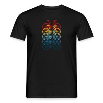 Bicycle Road Bike Vintage Retro - Men's T-Shirt - black - Front - AI Model Male 178 light (178cm)