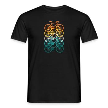 Bicycle Road Bike Vintage Retro - Men's T-Shirt - black - Front - AI Model Male 178 light (178cm)
