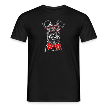 IRISH TERRIER drôle chien lunettes chiens Wilsigns - T-shirt homme - noir - Devant - AI Model Male 178 light (178cm)