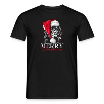 Santa GORDON SETTER Merry Christmas Chiens Wilsigns - T-shirt homme - noir - Devant - AI Model Male 178 light (178cm)