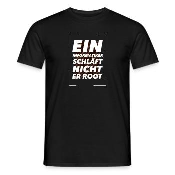 Informatiker Programmierer Admin Nerd Geschenk - Männer T-Shirt - Schwarz - Vorne - AI Model Male 178 light (178cm)