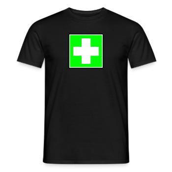 First Aid Cross - Men's T-Shirt - black - Front - AI Model Male 178 light (178cm)