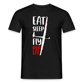 Glider Gliding Gliding Glider - Men's T-Shirt - black - Front - AI Model Male 178 light (178cm)