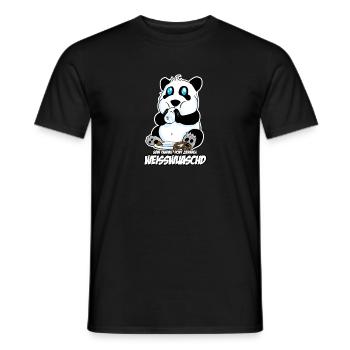 Save Pandas! Dont zawergl Weisswuaschd! - Männer T-Shirt - Schwarz - Vorne - AI Model Male 178 light (178cm)