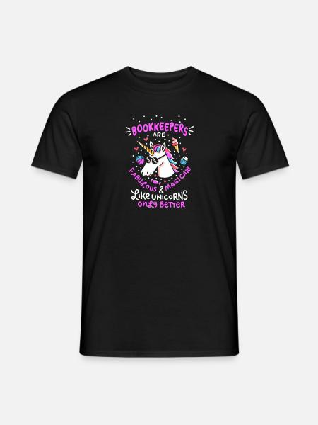 Buchhalter wie Einhorn Spruch Buchhaltung Lustig - Männer T-Shirt - Schwarz