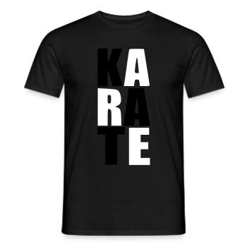 KARATE Sport Japan fighting gift birthday - Men's T-Shirt - black - Front - AI Model Male 178 light (178cm)