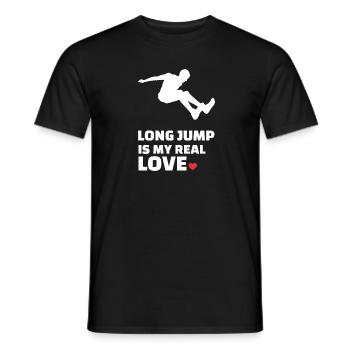 I love long jump - Men's T-Shirt - black - Front - AI Model Male 178 light (178cm)