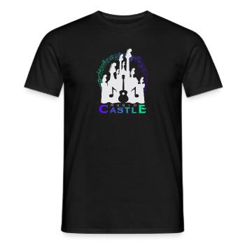 Castle Castle Bergfried Design Middle Ages - Men's T-Shirt - black - Front - AI Model Male 178 light (178cm)